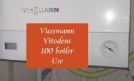 Viessmann Vitodens 100 boiler Use